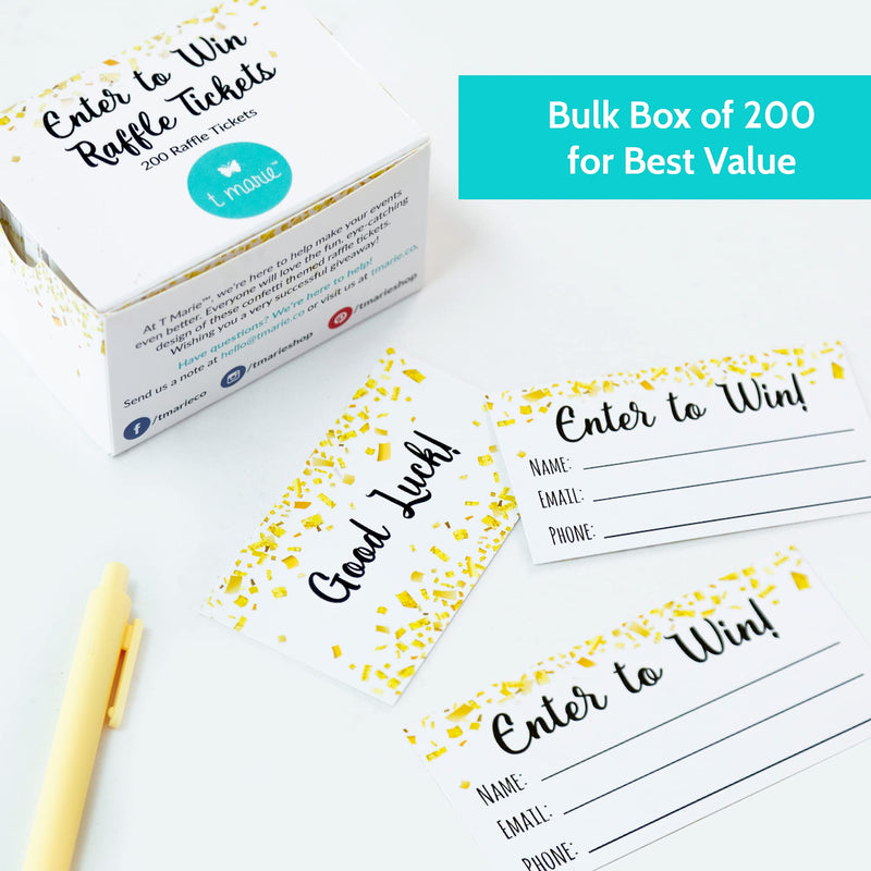 [Australia - AusPower] - 200 Raffle Tickets 3.5”x2” - Enter to Win Entry Form Cards for Contest, Raffles, Ballot Box, 50/50, Auction and More - with Space for Name, Email Address and Phone Number Fields 