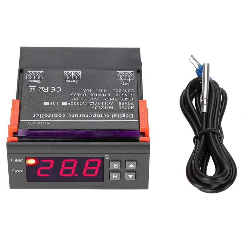 [Australia - AusPower] - Thermostat MH1210F AC110V Digital Temperature Control Controller Thermostat -58~194℉ Fahrenheit Temperature Sensor 