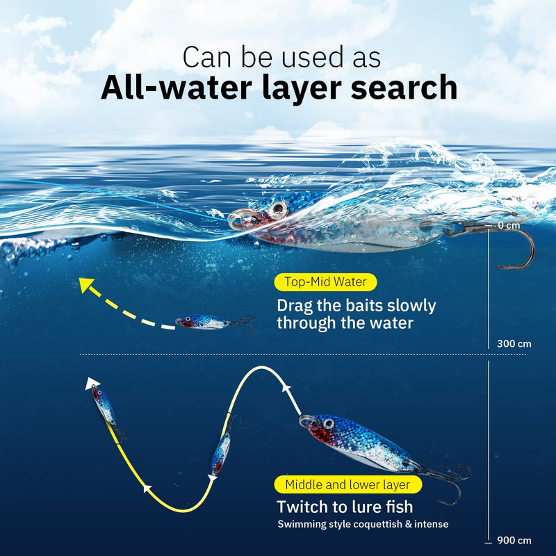[Australia - AusPower] - THKFISH Fishing Lures Fishing Spoons Trout Lures Saltwater Spoon Lures Casting Spoon for Trout Bass Pike Walleye 1/8oz 1/5oz 1/4oz 3/8oz 1/2oz 3/4oz 5pcs Color A 1/2oz 5pcs 