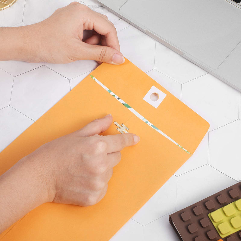[Australia - AusPower] - 4 Sizes Clasp Envelopes Kraft Paper Catalog Clasp Envelope with Clasp Closure for Filing, Storing or Mailing Documents, 50 Pieces (Yellow,5 x 7 in, 6 x 9 in, 9 x 12 in, 10 x 13 in) 5 x 7 in, 6 x 9 in, 9 x 12 in, 10 x 13 in Yellow 