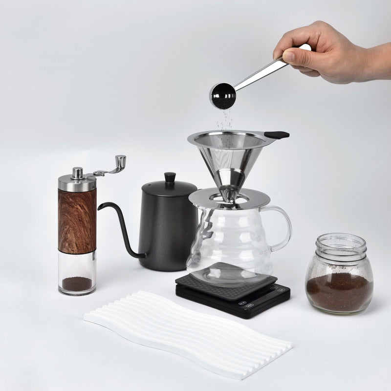 [Australia - AusPower] - NKOVE Pour Over Coffee Dripper Stainless Steel Reusable Filter Paperless Cone Coffee Maker Dripper for 1-2 Cup 