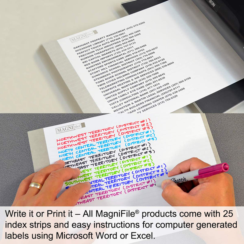 [Australia - AusPower] - Ultimate Office MagniFile Sliding Bars Bind and Index Any Standard File Folder or Loose Pages Up to 65 Sheets. Secure Your Documents and Find Files Fast! (Set of 10, Black) Set of 10 