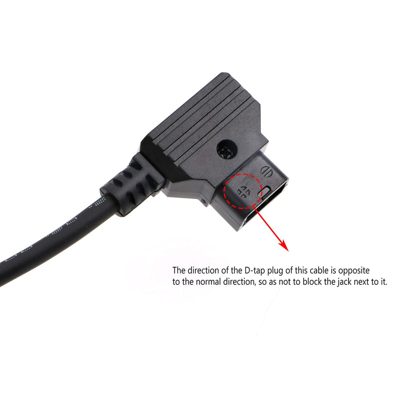 [Australia - AusPower] - AConnect Rotatable Right Angle 4 Pin Male to Reverse D-Tap Power Cable for Zacuto Kameleon EVF 18in/45cm 