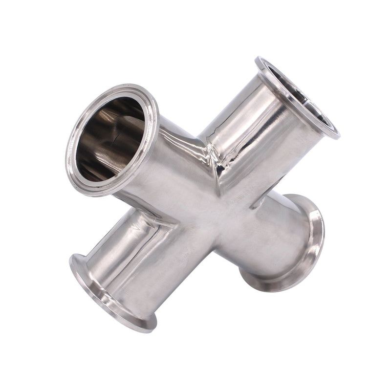 [Australia - AusPower] - DERNORD 4 Way Cross Clamp Fits 2" Tri-clamp Sanitary Fitting Stainless Steel 304, 51mm Pipe OD Pipe OD:51mm 