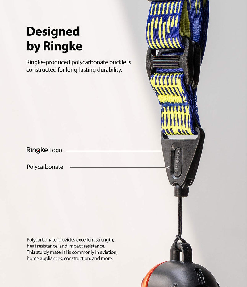 [Australia - AusPower] - Ringke Lanyard Design Strap Lettering Shoulder Neck Hand Wrist Designed for Cell Phone Cases, Keys, Cameras & ID QuikCatch Lanyard Adjustable String - Lettering Royal Blue 
