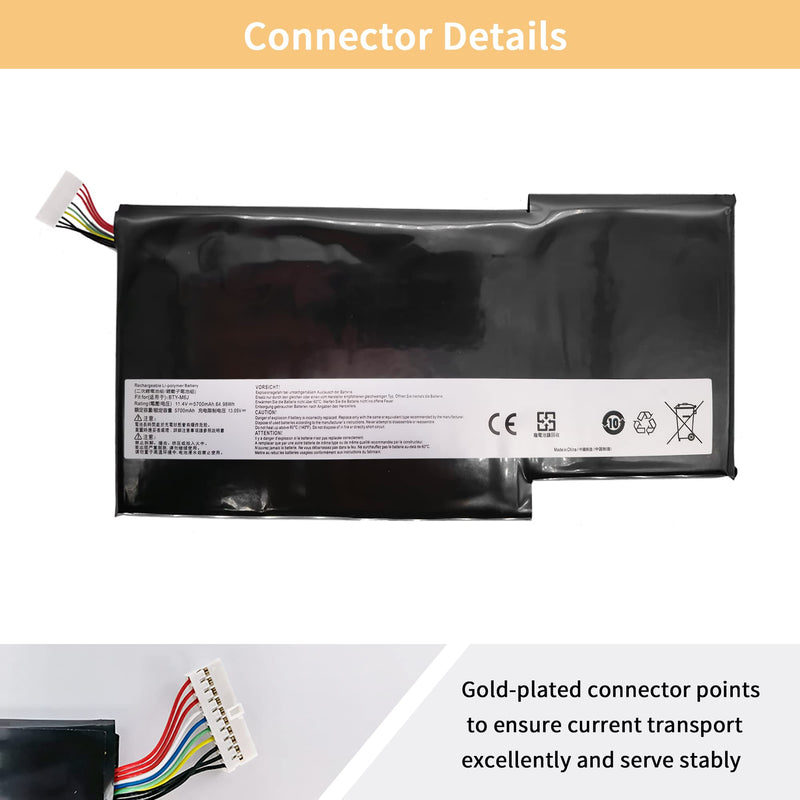 [Australia - AusPower] - BTY-M6J Laptop Battery Replacement for MSI GS63VR 6RF-016CN 6RF-095CN GS73VR 6RF-001US BP-16K1-31 9N793J200 Stealth Pro GS63VR GS73VR 