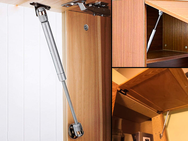 [Australia - AusPower] - Berta (2 Pieces) 100N/22LB Hydraulic Soft Open Gas Springs, Gas Strut for Cabinets, Cabinet Doors Lift Support, Gas Shocks, Lid Stay, Lid Support with Brackets and Installation Screws 2 Pieces 