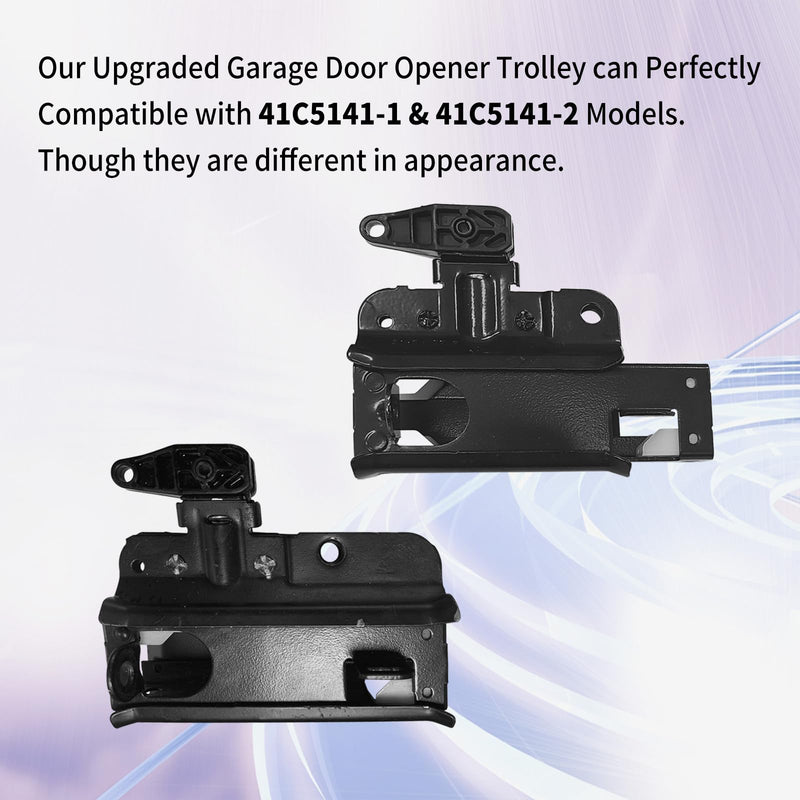 [Australia - AusPower] - Vsttar 41C5141-1 & 41C5141-2 Garage Door Opener Trolley, Compatible with LiftMaster & Chamberlain Chain Drive Garage Door Opener Rail Assemblies 