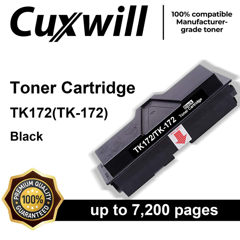 [Australia - AusPower] - Cuxwill Compatible Toner Cartridge Replacement for Kyocera TK-172 TK172 use with ECOSYS P2135dn P2135d FS-1320D FS-1370DN Printer (7,200 Pages, Black) 