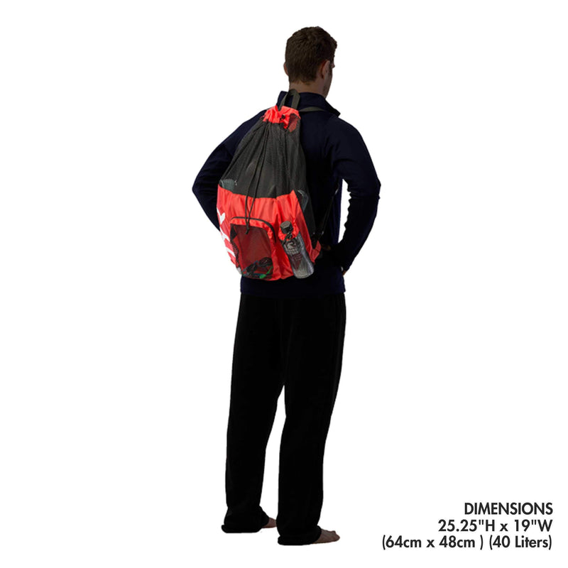 [Australia - AusPower] - TYR Big Mesh Mummy Backpack One Size Black 
