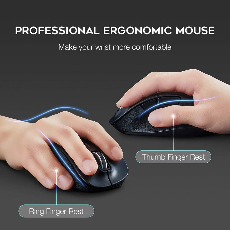 [Australia - AusPower] - ELECOM -Japan Brand- Wireless Computer Mouse with USB Receiver, Silent Click, Ergonomic Design Reduces Muscle Pain, 5 Button/2000 DPI/Optical Gaming Sensor, for Windows and Mac, Large(M-XGL10DBSRD-US) Red 