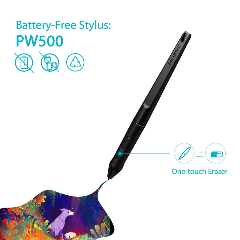 [Australia - AusPower] - HUION PW500 Battery-Free Stylus for Huion KAMVAS GT-191V2 / KAMVAS PRO 20/KAMVAS PRO 22 and Inspiroy Q11KV2 / WH1409V2 Graphics Tablet 