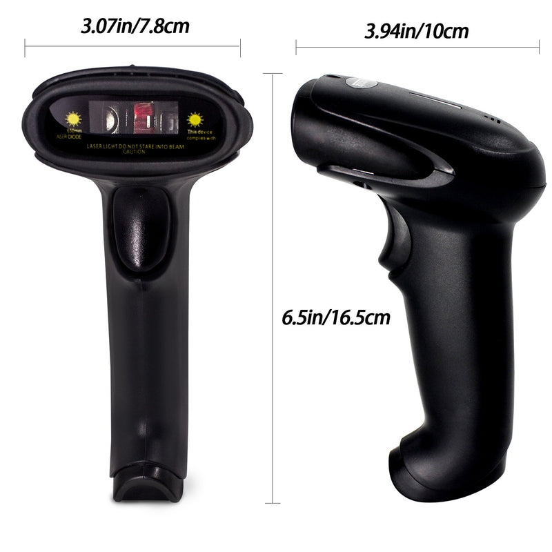 [Australia - AusPower] - USB Barcode Scanner Wired Handheld Laser Bar Code Reader Scanner Black 