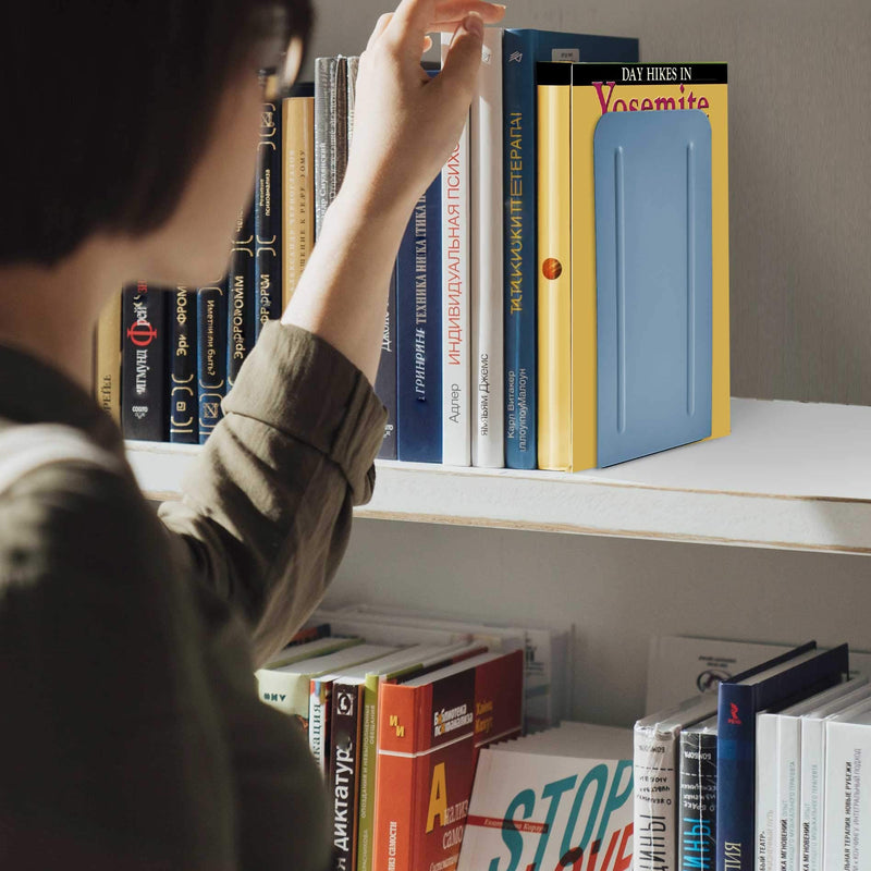 [Australia - AusPower] - Acrimet Jumbo Premium Metal Bookends 9" (Heavy Duty) (Blue Color) (1 Pair) 