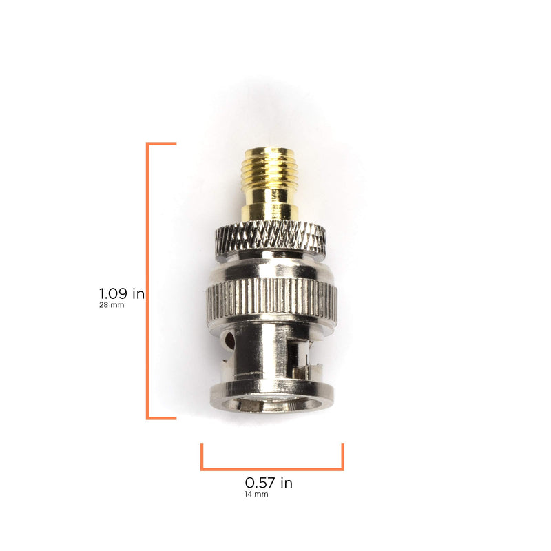 [Australia - AusPower] - THE CIMPLE CO Gold SMA Female to BNC Male Adapter - 4 Pack Coupler - Male to Female Coaxial (RF) Connector, Compatible with RF, SDI, HD-SDI, CCTGV, Camera 