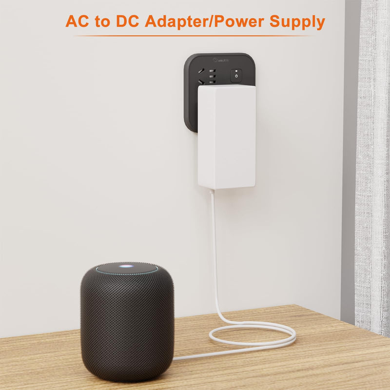 [Australia - AusPower] - MIWISE Power Supply Adapter DC24 2A 48W AC to DC Converter Transformer 100-240V AC Input,forfor COB LED Strip, CCTV Camera,White,2.1mm X 5.5mm US Plug DC24V 48W/2A 