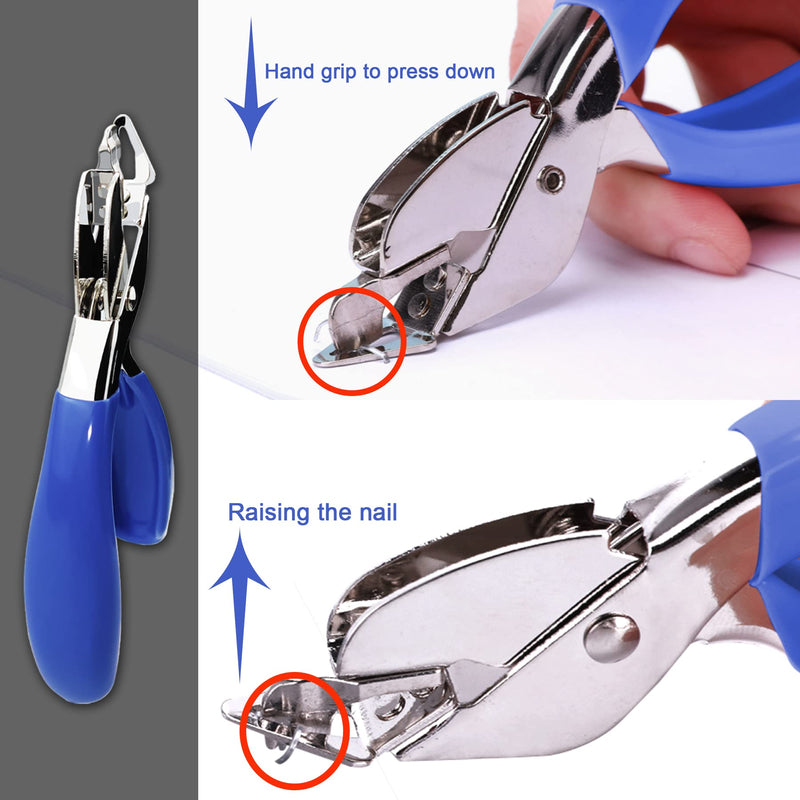 [Australia - AusPower] - 5 Pieces Staple Remover Tools Set for Office,Upholstery and Construction, Professional Tack and Nail Puller Kit for Efficiently and Easily Remove All Kinds of Staples,Tacks and Nails 5 Pcs Blue 