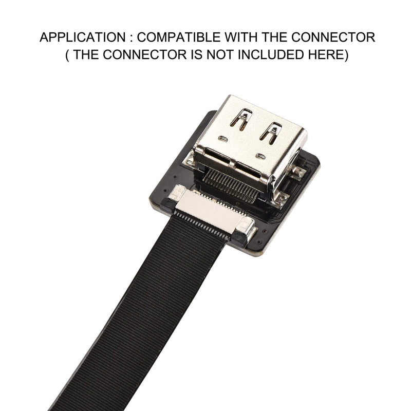 [Australia - AusPower] - uxcell FPV FFC Cable 20 Pin 0.5mm Pitch 50cm Length B Type Flat Ribbon Cable 2pcs 51cm 