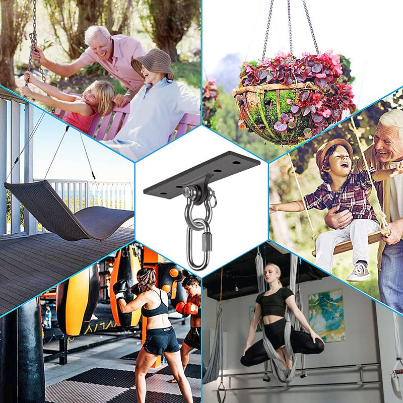 [Australia - AusPower] - Dolibest Wall Mount Bracket, Ceiling Anchor for Home Suspension Training Kit, Suspension Straps, Gymnastic Rings, Yoga Swing & Hammock, Body Weight Strength Training Systems&Boxing Equipment Ceiling anchor with carabiner 