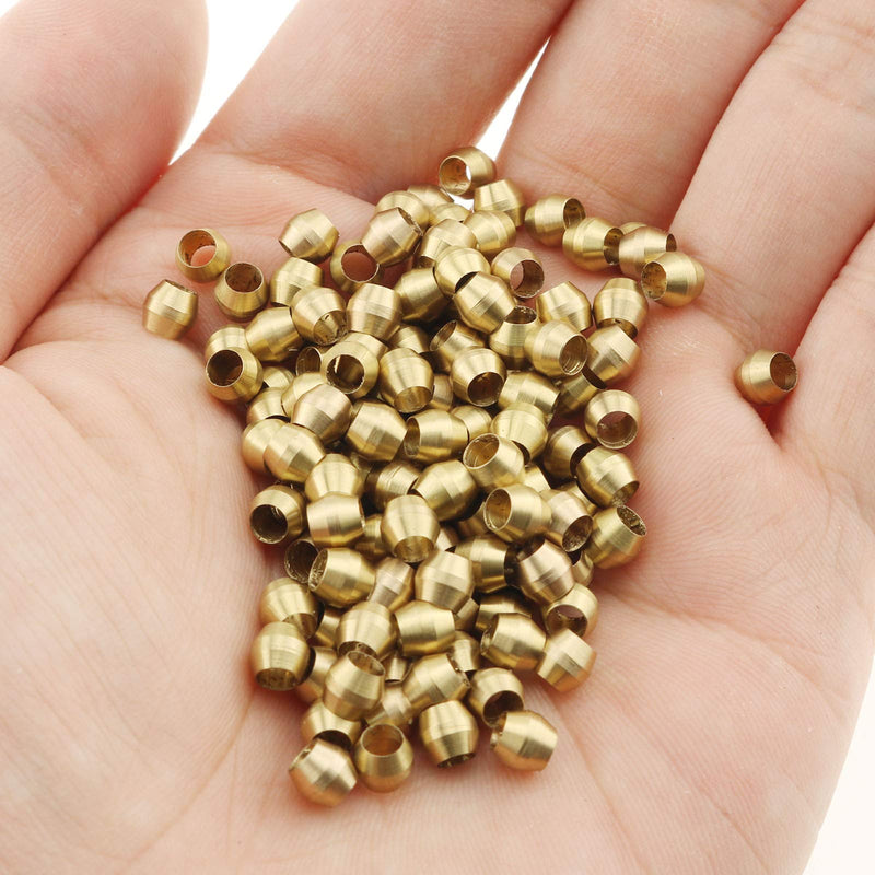 [Australia - AusPower] - E-outstanding Compression Ferrule Sleeve 50PCS 4mm Brass Double Taper Ferrule Pipe Tube Fittings 