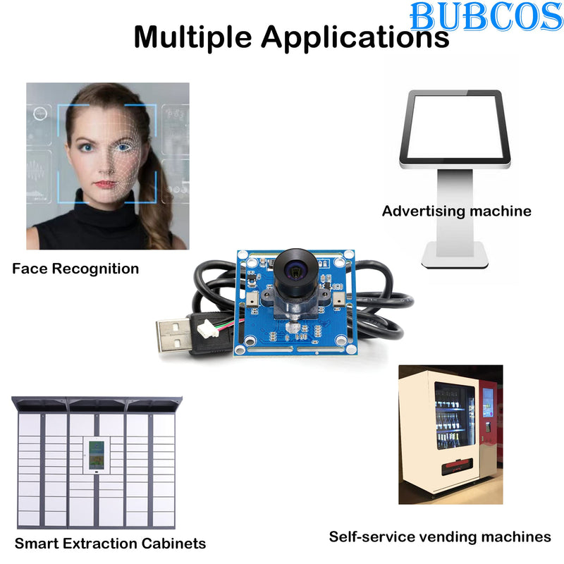 [Australia - AusPower] - BUBCOS Camera Module Imx323 Sensor 2.0 Cmos Sensor Low Light H. 264 Lightburn Camera with Microphone, 0.01lux OTG Uvc Plug & Play Free Drive for Raspberry Pi Camera 3MP IMX323 