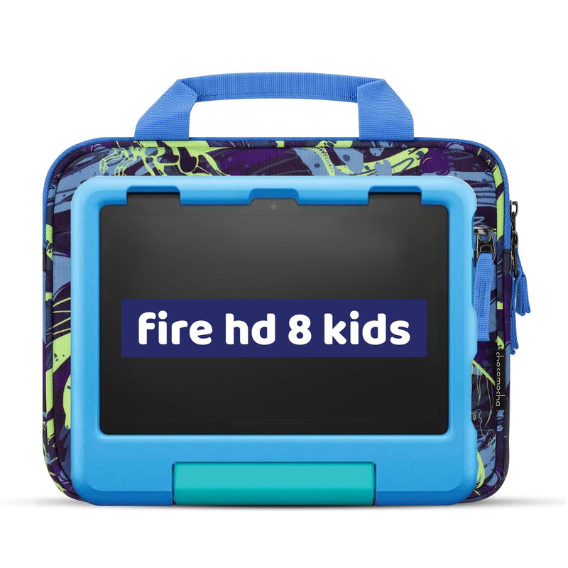 [Australia - AusPower] - Choco Mocha Tablet Bag for Kids（10inch & 12.5inch） 10inch（10.5 x 8.5 x 1.3） Dinosaur-Blue 10inch 