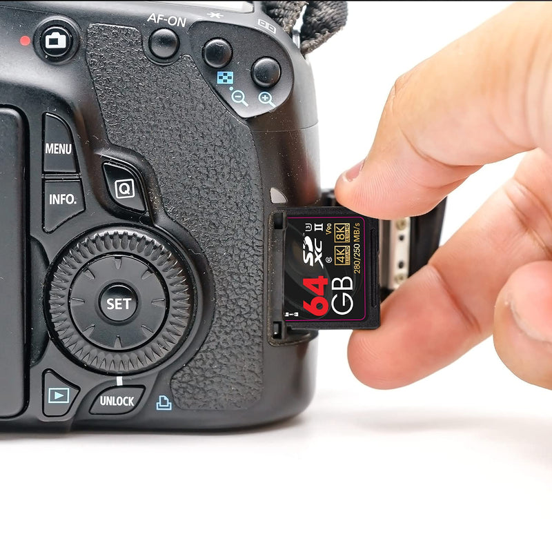 [Australia - AusPower] - V90 SD Card UHS-II 64GB SDXC Memory Card U3 V90 A1, Extreme Performance Professional Sd-Card (R 280mb/s 250mb/s W) for Advanced DSLR,Well-Suited for Video, Including 4K,8K, 3D, Full HD Video Single 