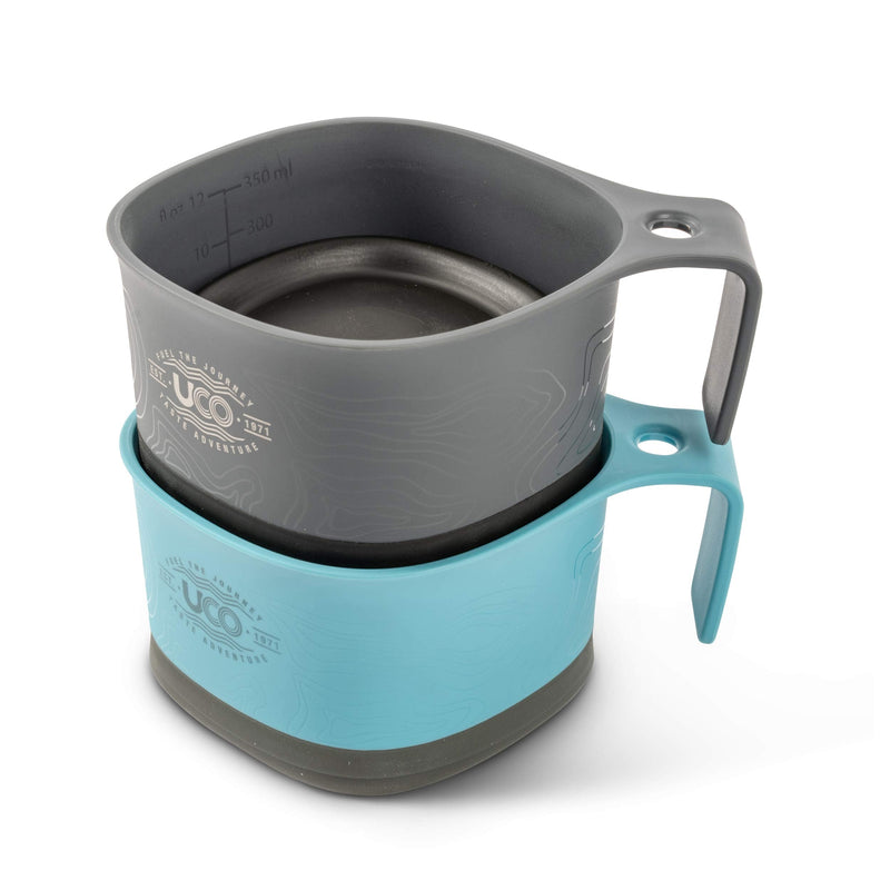 [Australia - AusPower] - UCO Collapsible Cup for Hiking, Backpacking, and Camping, 2-Pack Classic Blue / Venture 