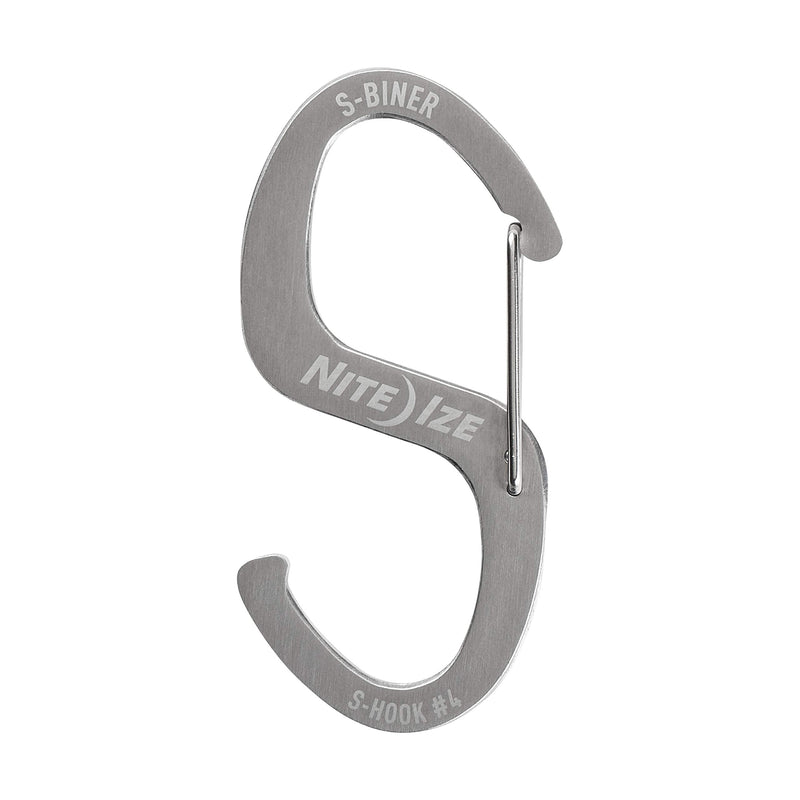 [Australia - AusPower] - Nite Ize S-Biner Hook 'N Hold S-Hook, Stainless Steel S-Hook with Clip, Holds Pans, Tools and Plants, Stainless 
