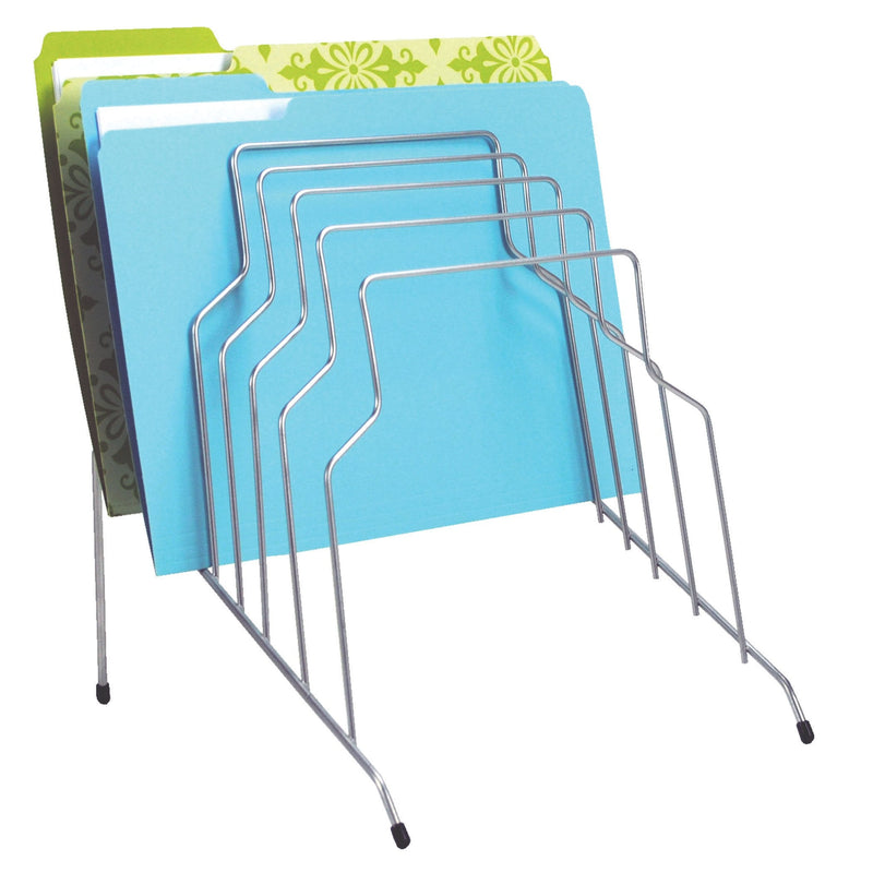 [Australia - AusPower] - Fellowes Step File, 8 Sections, 10.12 x12.12 x 11.87 Inches, Wire, Silver (72604) 