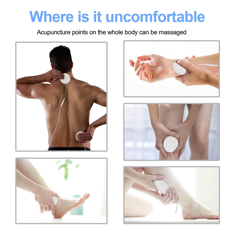 [Australia - AusPower] - LYINIE TENS Unit Pads 3" Round Electrodes - Compatible with Most TENS Machines, Replacement Pads Electrode Patches for Electrotherapy, 20 Count 