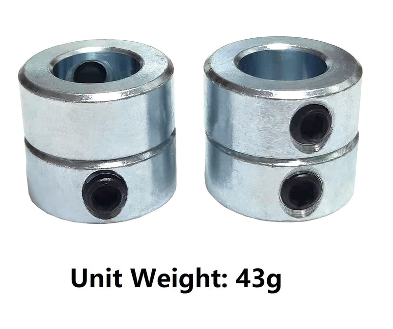 [Australia - AusPower] - Set Screw Shaft Collar 5/8’’ Round Bore Lock Axle Collar Clamp Shaft Collar Zinc Plated Carbon Steel Shaft Collar for Automotive and Industrial Use, 1 1/8" OD, 0.25" Width 