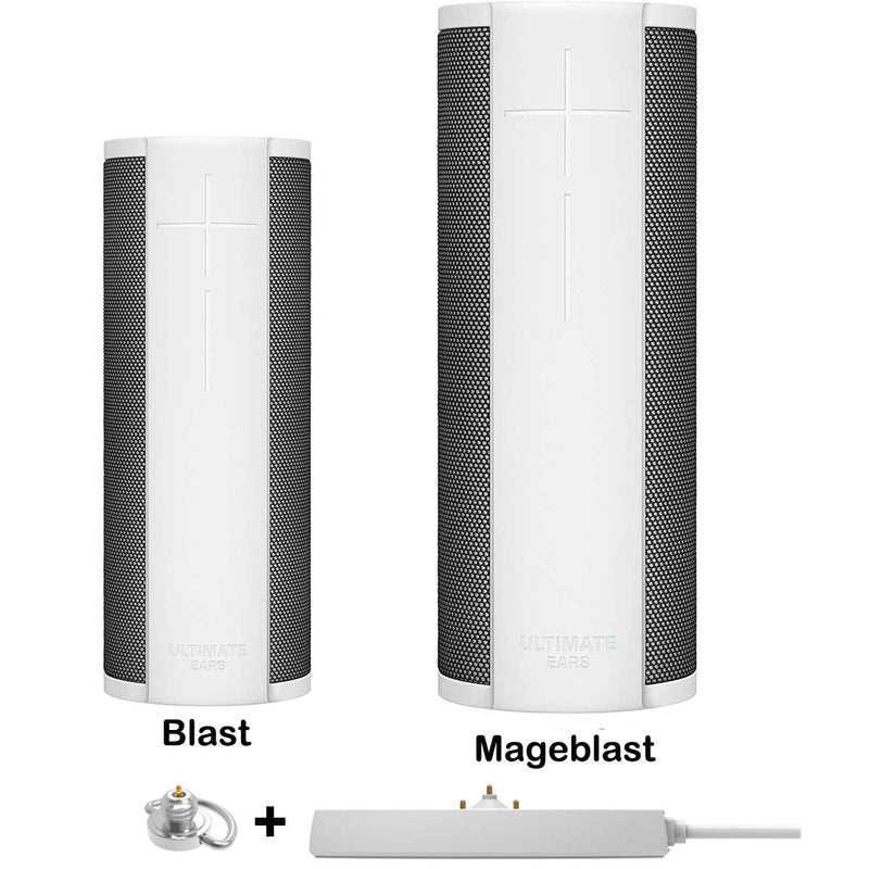 [Australia - AusPower] - Soarking Power Up Charging Dock Compatible with Ultimate Ears UE Boom 3/Megaboom 3/Blast/Megablast(Wall Charger and 5 Feet Cable Included) White 