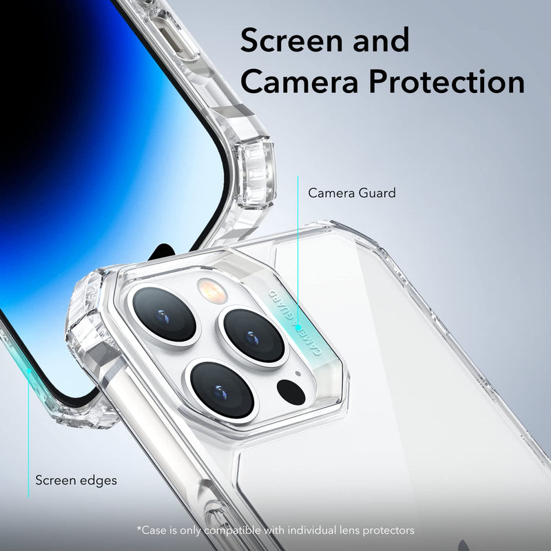[Australia - AusPower] - ESR Air Armor Case, Compatible with iPhone 14 Pro Case, Military-Grade Drop Protection, Shock-Absorbing Air-Guard Corners, Yellowing Resistant, Hard Acrylic Back, Scratch Resistant, Clear 