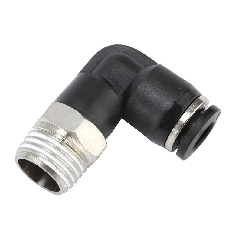 [Australia - AusPower] - AuInn Pack of 10 Push to Connect Air Fittings 6mm Tube OD x 1/4" NPT Thread Quick Connect Fittings, 90 Degree Elbow Male Fittings 