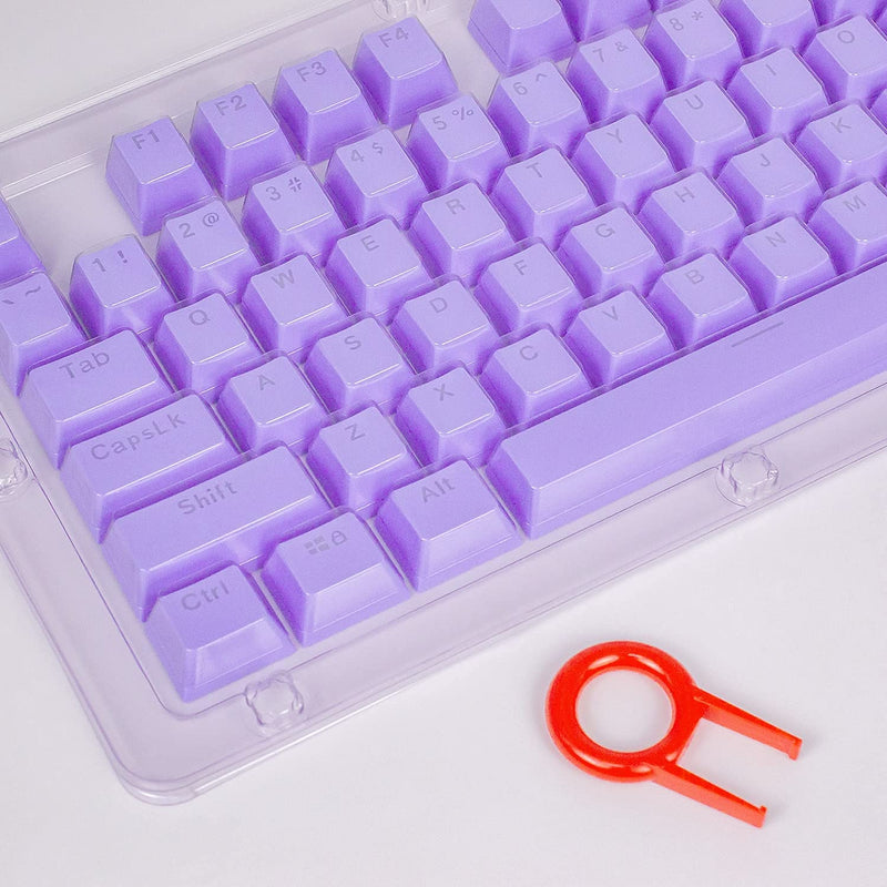 [Australia - AusPower] - Granvela Keycaps, ABS Keycap Sets for Mechanical Keyboards | 104 Keys | OEM Profile | ANSI US-Layout | Macaron | DIY - Light Purple 