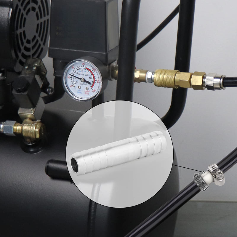 [Australia - AusPower] - TAISHER 2PCS 304 Stainless Steel Hose Barb Fittings 3/4 Inch to 3/4 Inch Barb Hose, Hose Barb Reducer Splicer Mender Union Air Water Fuel with 4PCS Hose Clamp 3/4" Barb x 3/4" Barb 2 