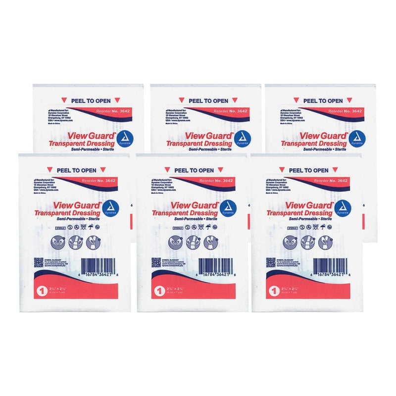 [Australia - AusPower] - Dynarex View Guard Transparent Sterile Dressing, 2 3/8 Inch x 2 3/4 Inch, 100 Count 
