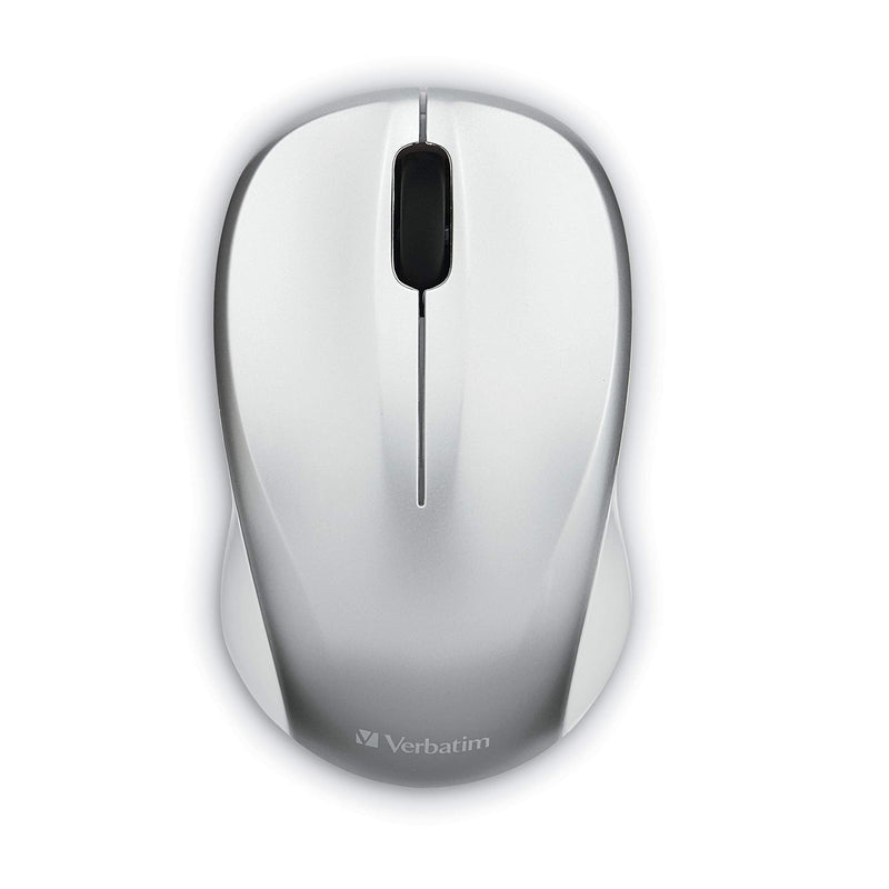 [Australia - AusPower] - Verbatim Silent Wireless Blue LED Mouse - Silver Silver Mouse 