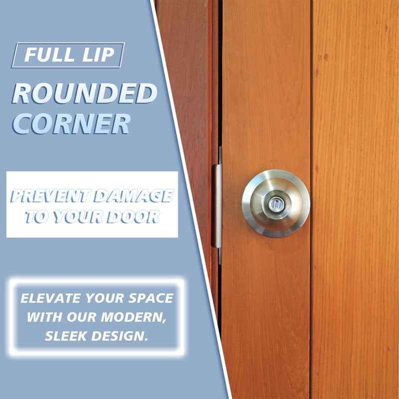 [Australia - AusPower] - Tandefio 4pcs 4-7/8" Universal Door Strike Plate T Strike Door Strike Plate Deadbolt Strike Plate Door Backplate Iron with Brushed Zinc Finish (Large Hole) Silver 