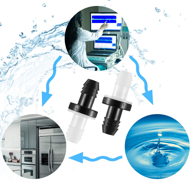 [Australia - AusPower] - Check Valve, 3/8 Inch 10 mm ABS Plug-in Check Valve Fuel Oil Water Gas Air One-Way Check Valve for Liquids and Gases (6 Pieces) 6 