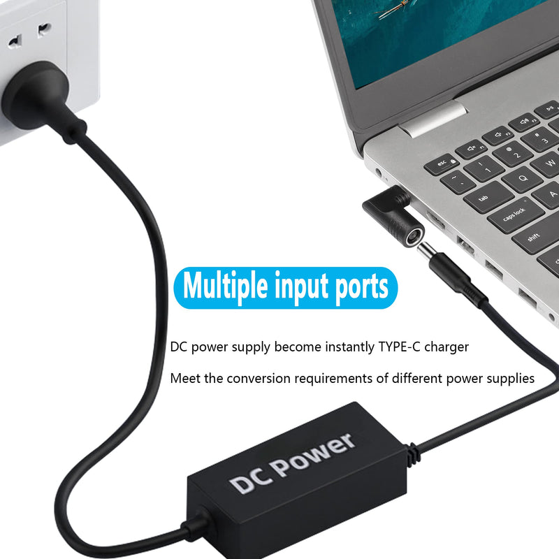 [Australia - AusPower] - SinLoon 65W PD DC 7.9mm x 5.5mm Female (7.9mm x 0.9mm) Input to USB Type C Male Power Charging Adapter,Uilt-in with PD Automatic Identification Induction Chip,for Phones,Tablets, Laptops(black 7909 A) black 7909 A 
