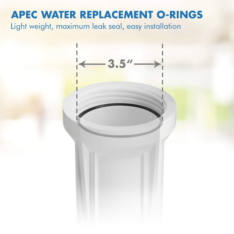 [Australia - AusPower] - APEC Water Systems Set 3 Pcs 3.5" O.D. Replacement O-Ring for Reverse Osmosis Water Filter Housings, Black Version A 