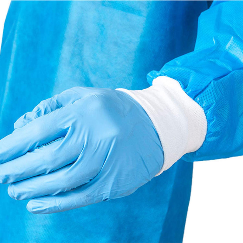 [Australia - AusPower] - Ever Ready First Aid Disposable Isolation Gown Level 2 with Cuff, Non-Surgical, Blue - 10 Count, Indiv, wrapped 