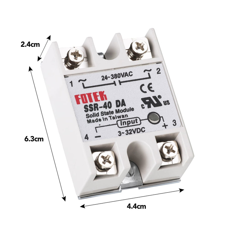 [Australia - AusPower] - MYSWEETY 3PCS SSR-40DA Solid State Relay Single Phase Semi-Conductor Relay Input 3-32V DC Output 24-380V AC 