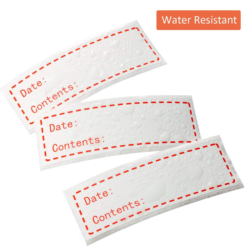 [Australia - AusPower] - 500 Pieces Food Freezer Labels 1 x 3 inches Self-Adhesive Removable Storage Refrigerator Food Date Labels Easy Clean Leaves No Residue (Red) Red 