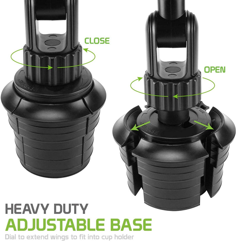 [Australia - AusPower] - Cellet 360 Adjustable Cup Holder Mount, Hands Free Automobile Cradle Compatible for Apple iPhone 13 Pro Max Mini 12 11 Pro Xs Max XR 8 Plus Galaxy S21 S20 S10 S10e S10Plus S9 Note 20 10 GPS (PH600) 