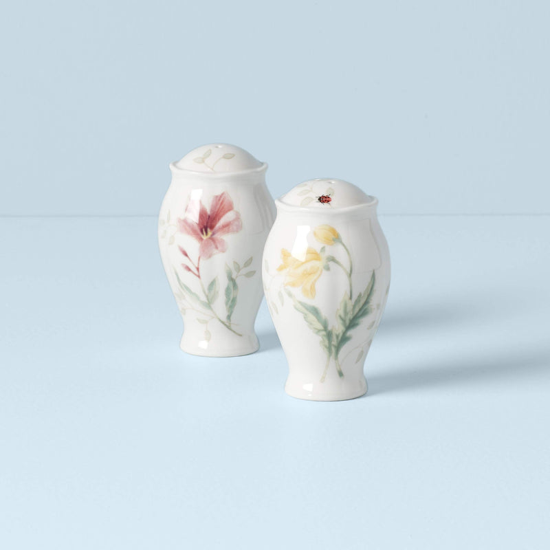 [Australia - AusPower] - Lenox Butterfly Meadow Salt and Pepper Shaker Set Salt & Pepper Set, Floral 