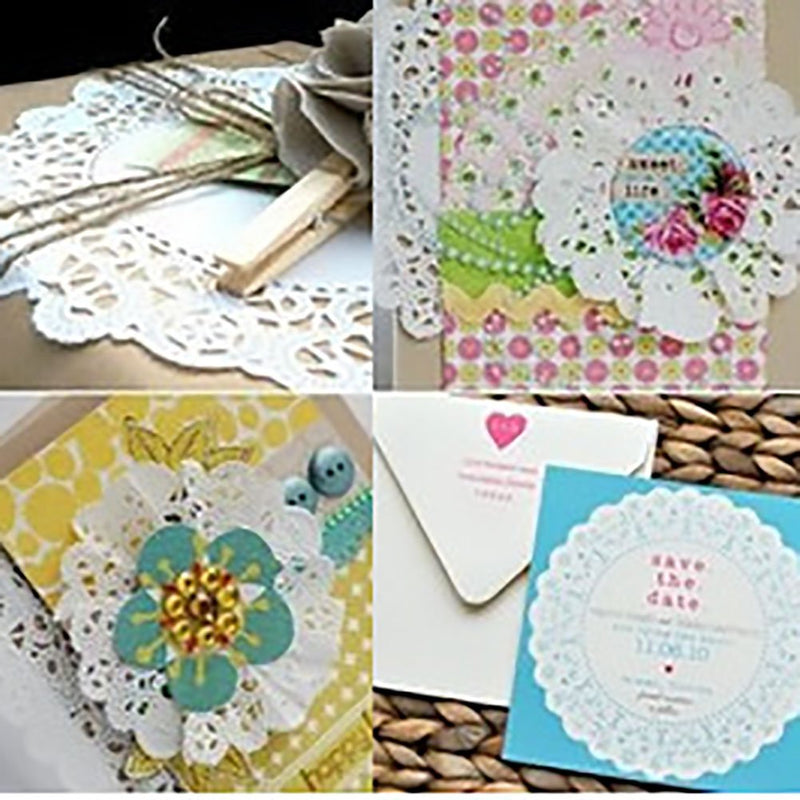 [Australia - AusPower] - DECORA 180 Pieces White Round Paper Lace Doilies for Birthday Party and Wedding Tablewear Decoration 3.5inch,4.5inch,5.5inch Am118s1p180f 