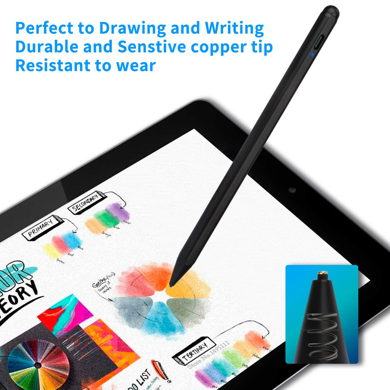 [Australia - AusPower] - Stylus Pens for Amazon Kindle Fire 10 Pencil, Evach Capacitive High Sensitivity Digital Pencil with 1.5mm Ultra Fine Tip Stylus Pencil for Amazon Kindle Fire 10 Pen, Black 